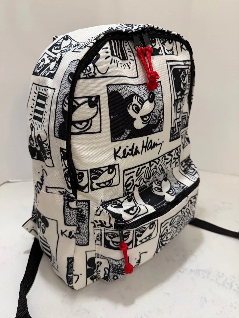 Disney Mickey Mouse x Keith Haring Black & White Graphic Backpack